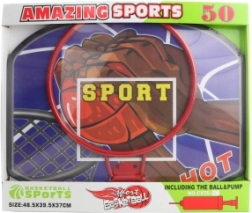 Velki koš za košarko z žogo in pumpico