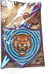 Pena meč in ščit z motivom tigra