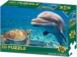 3D sestavljanka - Delfin in želva