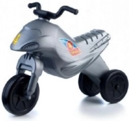 Trikolesno poganjalno kolo Super Bike, srebrno, 44 cm