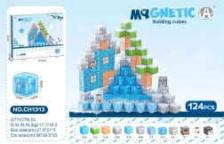 Magnetic 3D cubes for children – 124 pieces
