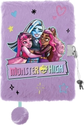 monster high plišasti dnevnik z visečo ključavnico a5, 96 strani