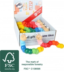 Ukrivljena lesena gosenica SMALL FOOT