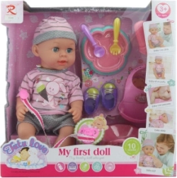 Dojenček lula 32 cm z zvoki in dodatki