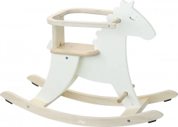 Vilac lesen konjiček z naslonom, bel