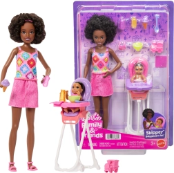 Barbie Babysitter Skipper with Baby and High Chair