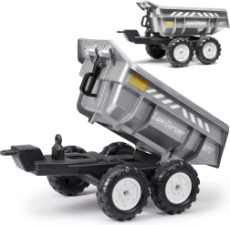 Prikolica Super dumper štirikolesna siva