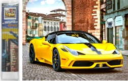 Diamantno slikanje rumeni športnik 30 × 40 cm