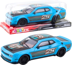 Športni avtomobil z zadnjim pogonom moder