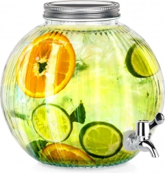 Stekleni dozirnik za pijače s pipico 5,5 l