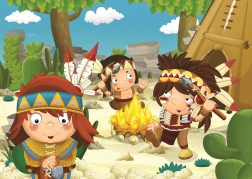 Sestavljanka Indijanci 50 koščkov