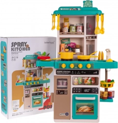 Otroška interaktivna kuhinjica s paro, lučkami in zvoki, 50 delov – Modra