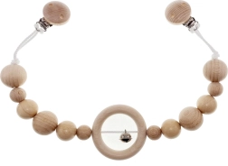 Hess verižica za voziček z zvončkom, naravna, dolga