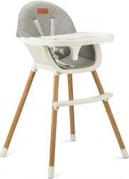 Večnamenski visok stolček za hranjenje MoMi REKI, siv