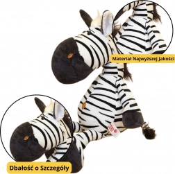 Plišasta igrača zebra črnobela 25 cm