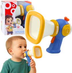 Otroški megafon s spremembo glasu in svetlobnimi učinki – moder