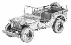 3D kovinske sestavljanke jeep willys mb overland ICONX
