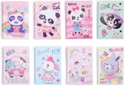 Črtast spiralni blok 14,5 × 20,5 cm, 80 strani