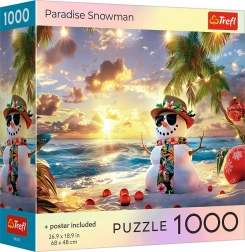 Trefl puzzle Snežak v raju 1000 koščkov