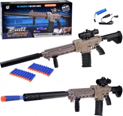 Velik samodejni penasti blaster z optiko in nabojnikom