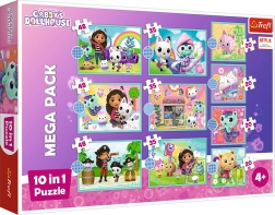 Trefl Puzzle Pro Otroci Gabin Mačji Domek 10 v 1