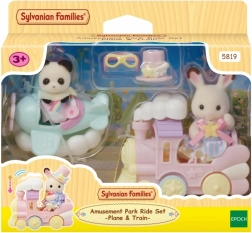 Sylvanian Families zabaviščni park – letalo in vlak igralski set