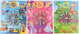 Pobarvanke A4 z voščenkami Pirati, Dinosavri in Princeske