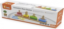 Leseni geometrijski sortirnik labirint Viga