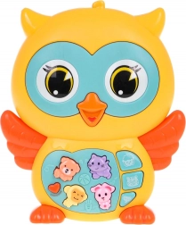 Interaktivna sova s svetlobnimi učinki in zvoki – rumena