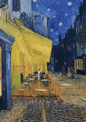 Puzzle Art Collection – terasa kavarne ponoči 1000 koščkov