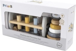 VIGA PolarB Lesena piramida in palica s pingvinom Montessori