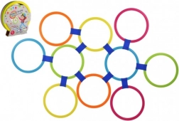 Teddies barvni skakalni obroči s spojkami, set 10 kosov