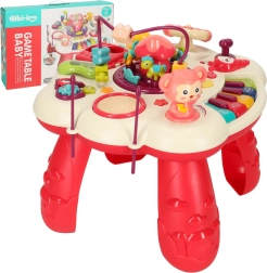 Interaktivna izobraževalna mizica s klavirčkom in bobni, rožnata Bibi-inn