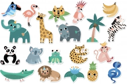 Vilac leseni magnetki Džungla za otroke