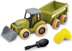 Vijačni traktor z nakladačem in prikolico 27 cm