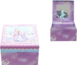 Glasbena škatlica za nakit s princeso in konjem