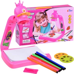 Otroški projektor za risanje s krono in flomastri