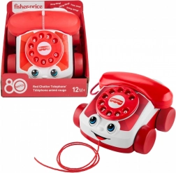 Telefon Fisher-Price Chatter – jubilejna izdaja ob 80-letnici MATTEL, rdeč
