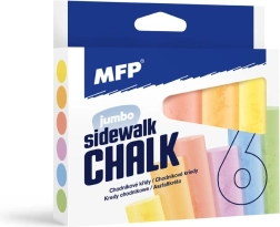 Okrogle kredice za pločnik, 6 kosov – mešane barve