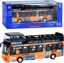 Kovinski dvonadstropni avtobus z odpirajočimi se vrati – Oranžna