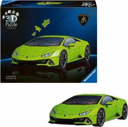 3D sestavljanka RAVENSBURGER Iconics: Lamborghini Huracán Evo, zelena, 108 koščkov