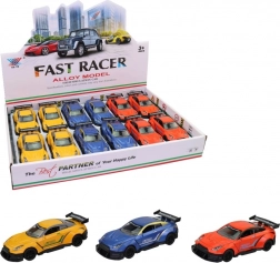 Kovinski dirkalni avto z vzvratno vožnjo