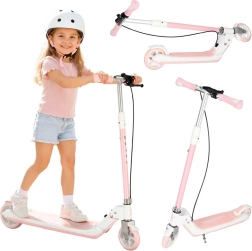 Trike Fix zložljiv otroški skiro s svetlečimi LED kolesi, roza