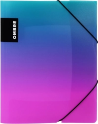 Mapa z elastiko A4 ombré rožnata, polipropilen