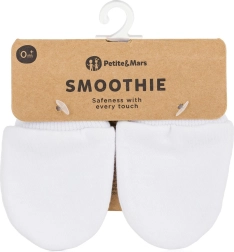 Petite&Mars baby mittens Smoothie Infinity white