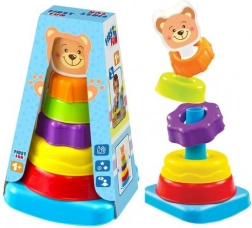 Gradbeni komplet piramida Medvedek za najmlajše otroke