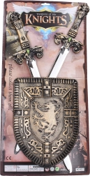 Otroški komplet ščita in dveh mečev 60 cm