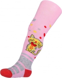 bombažne hlačne nogavice New Baby s protidrsnim slojem in mucko, svetlo rožnate, vel. 104–110