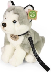Plišasti pes Husky z vrvico 28 cm od Rappa