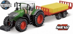 Bburago 10 cm kmetijski traktor Fendt 1050 s prikolico za bale